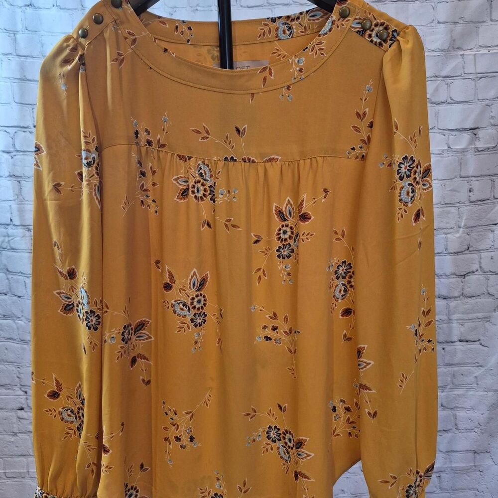 Loft Women's Yellow and Orange Blouse